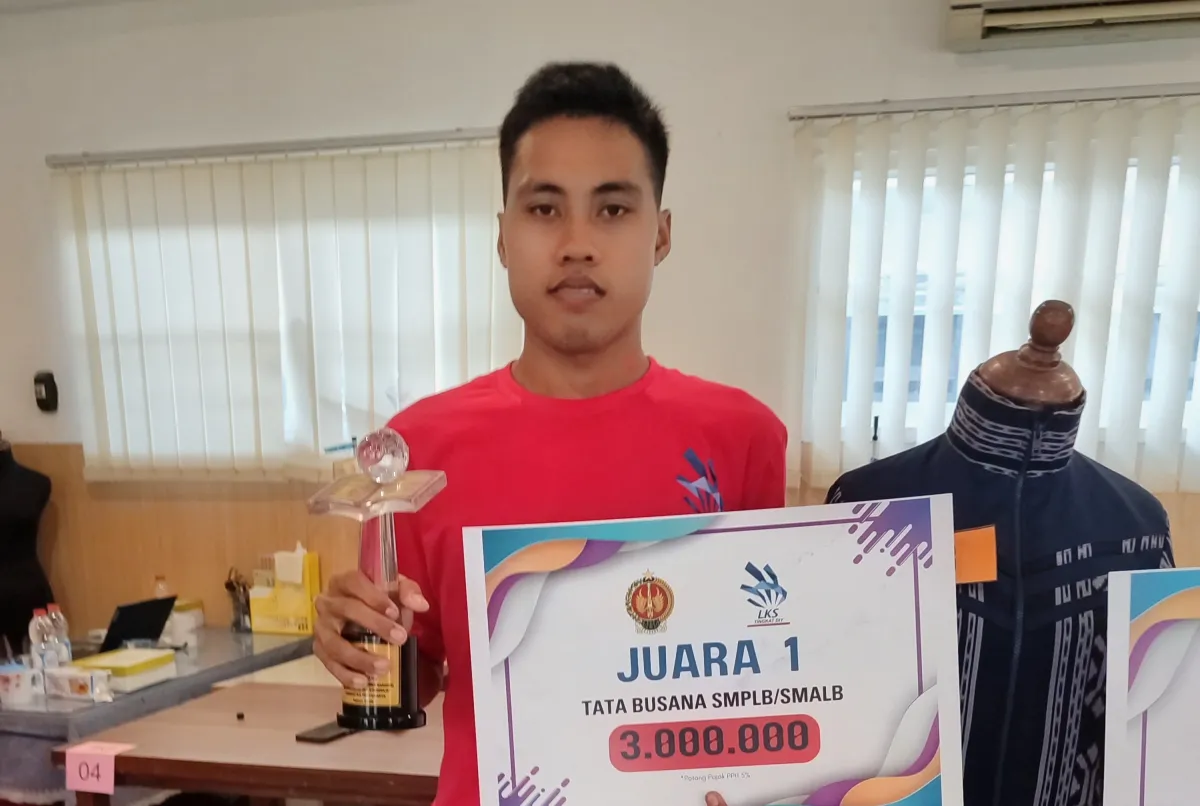Siswa SLB Bina Siwi Bantul Buktikan Keterbatasan Bukan Halangan, Anas Vianto Juara I LKSN Nasional 2026